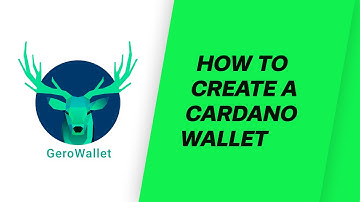 How to create a Cardano wallet (GeroWallet)