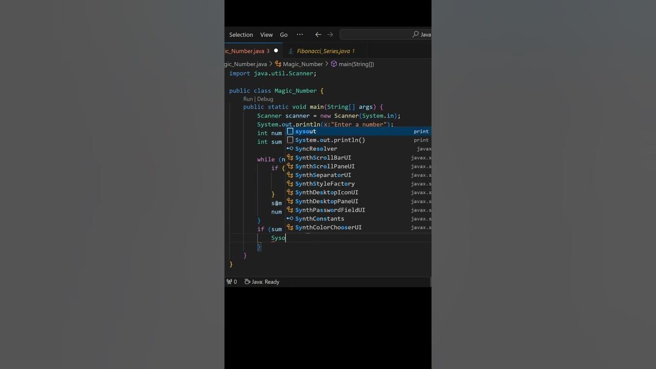 Magic Number in Java #trending #magic #number #java #shorts #reels # ...