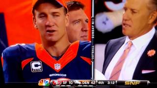 Peyton Manning mouths the F word