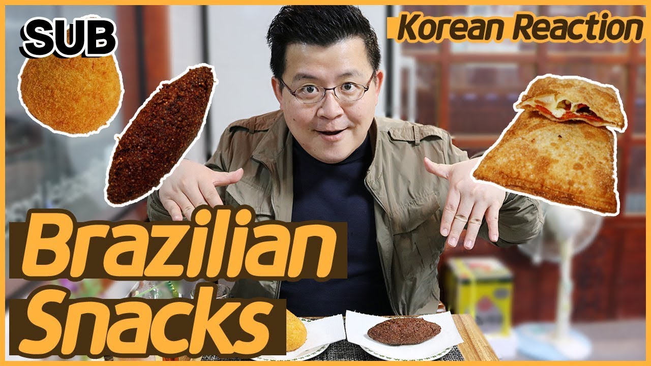 Кореец впервые пробует 3 бразильских закуски | Pastel, Coxinha, Quibe / Hoontamin