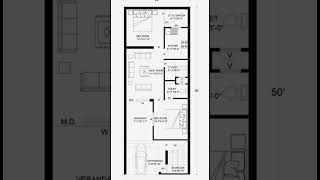 20x50 West Facing Vastu Plan 🏠 | Perfect Home Design 🔥 #shorts #yt #westfacinghouse #cad #layout #2d