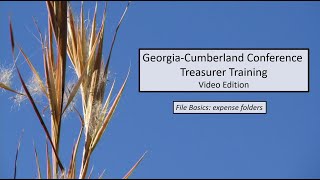 Treasurer Training - 8.2 - File Management - File Basics: Expense Folders