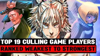 ALL 19 Culling Game Players RANKED & EXPLAINED