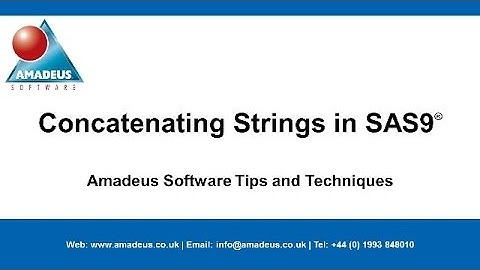 SAS Tip: Concatenating Strings in SAS9