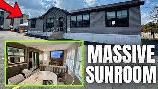 OPTIONAL "BUILT ON" SUNROOM in this mobile home! PERFECT ENTERTAINMENT prefab house!