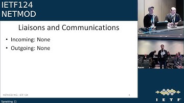 IETF 124: Network Modeling (NETMOD) 2025-11-07 14:30