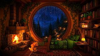 Rainy Hobbit Hole | Minecraft Music with Soft Rain for Sleeping & Studying (10 Hours) screenshot 4
