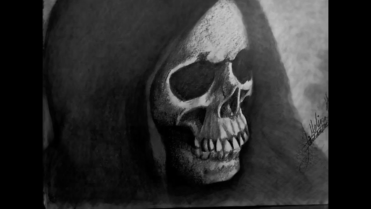 Dibujo a lapiz "LA MUERTE". the reaper pencil drawing ...