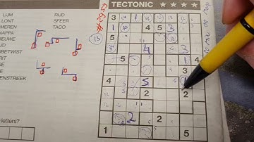 (#2959) Wednesday. Tectonic01 Sudoku puzzle. Bonus Extra edition. 06-16-2021 Extra part 4 of 4