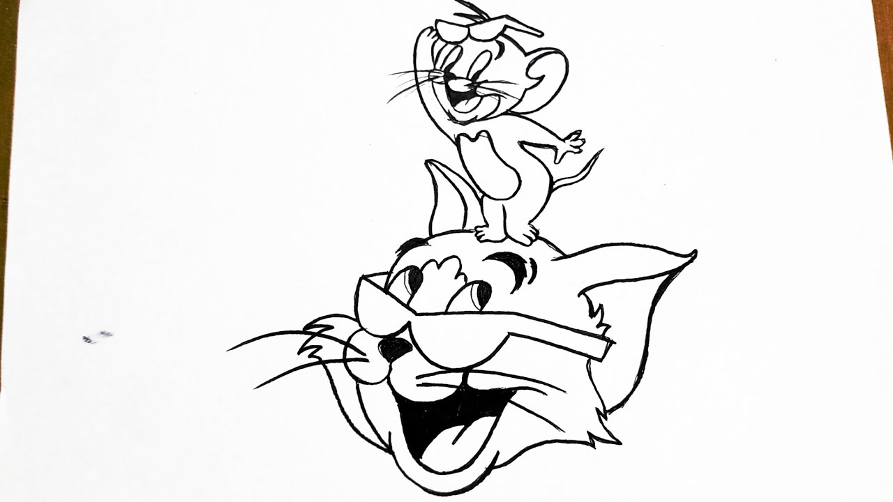 How to draw tom and jerry step by step || Cartoon drawing - YouTube