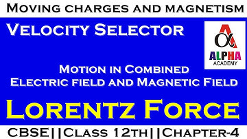 4.12|Lorentz Force|Velocity selector|Moving charges & Magnetism|Class 12th|Physics