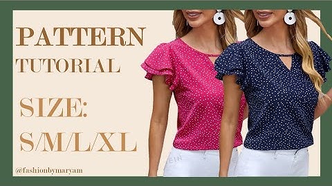 CUTE T-SHIRT PATTERN/ draft & tutorial/size:S/M/L/XL #pattern #tutorial #draft #tshirt #shirts #size