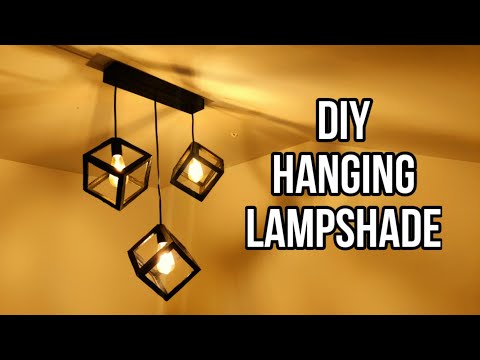 How to make amazing hanging lampshade at home | DIY hanging lamp | Easy room