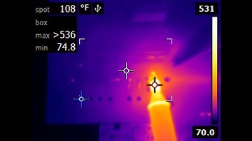 Thermal infrared camera inspection and soldering (Flir E4)