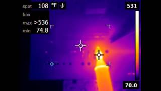 Thermal infrared camera inspection and soldering (Flir E4)