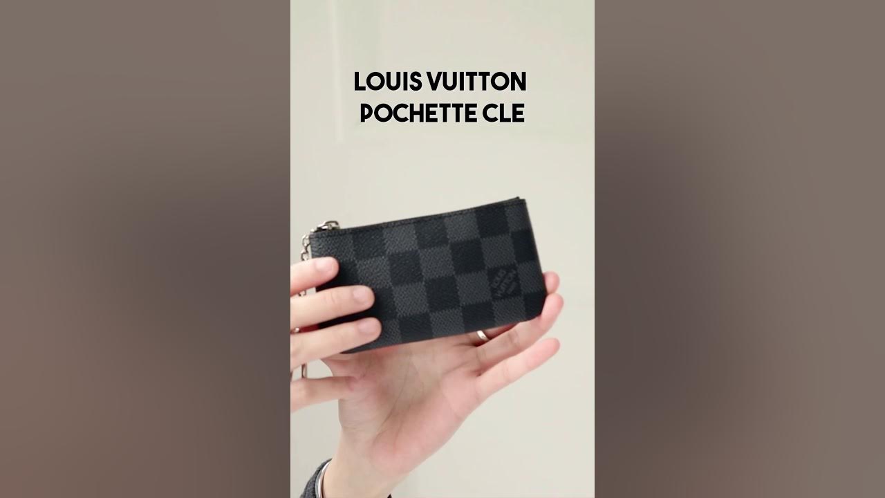 LOUIS VUITTON POCHETTE CLE DAMIER GRAPHITE UNBOXING 