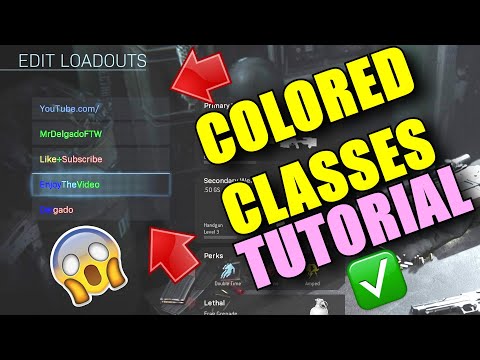 MODERN WARFARE COLORED CLASSES TUTORIAL