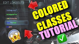 MODERN WARFARE COLORED CLASSES TUTORIAL