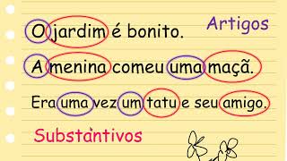 Artigos e substantivos