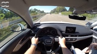 Audi A4 Avant 2.0 Tdi 2016 On German Autobahn - Pov Top Speed Drive