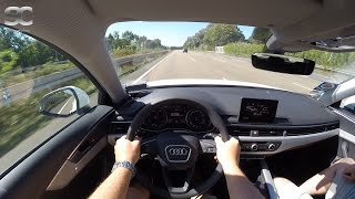 Audi A4 Avant 2.0 TDI (2016) on German Autobahn - POV Top Speed Drive