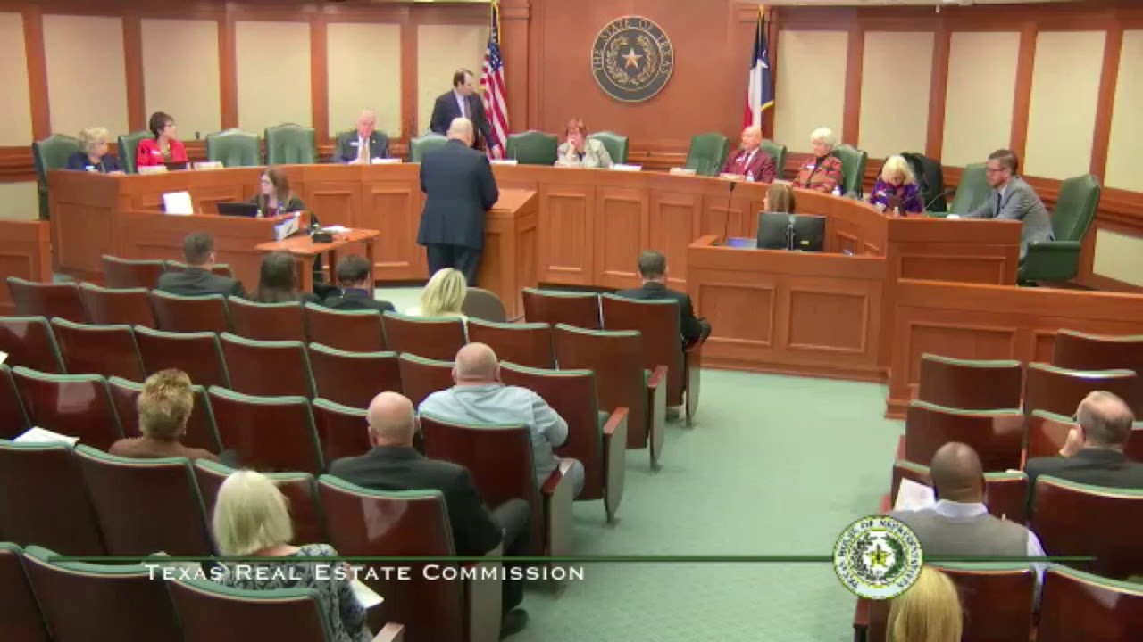 Texas Real Estate Commission (TREC) Meeting 11.15.2018 YouTube