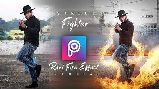 Street Fighter || Picsart Fire Effect Tutorial || Realistic Fire Effect Manipulation || Sony Jackson