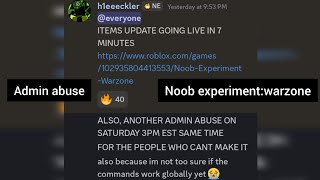 Noob experiment warzone  admin abuse