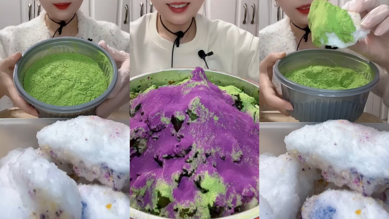 얼음먹방 HEAVY MATCHA POWDERY ICE EATING ASMR  💚🍵 CRUNCH ICE | COATED CHUNK ICE 녹차 | Матча | 抹茶