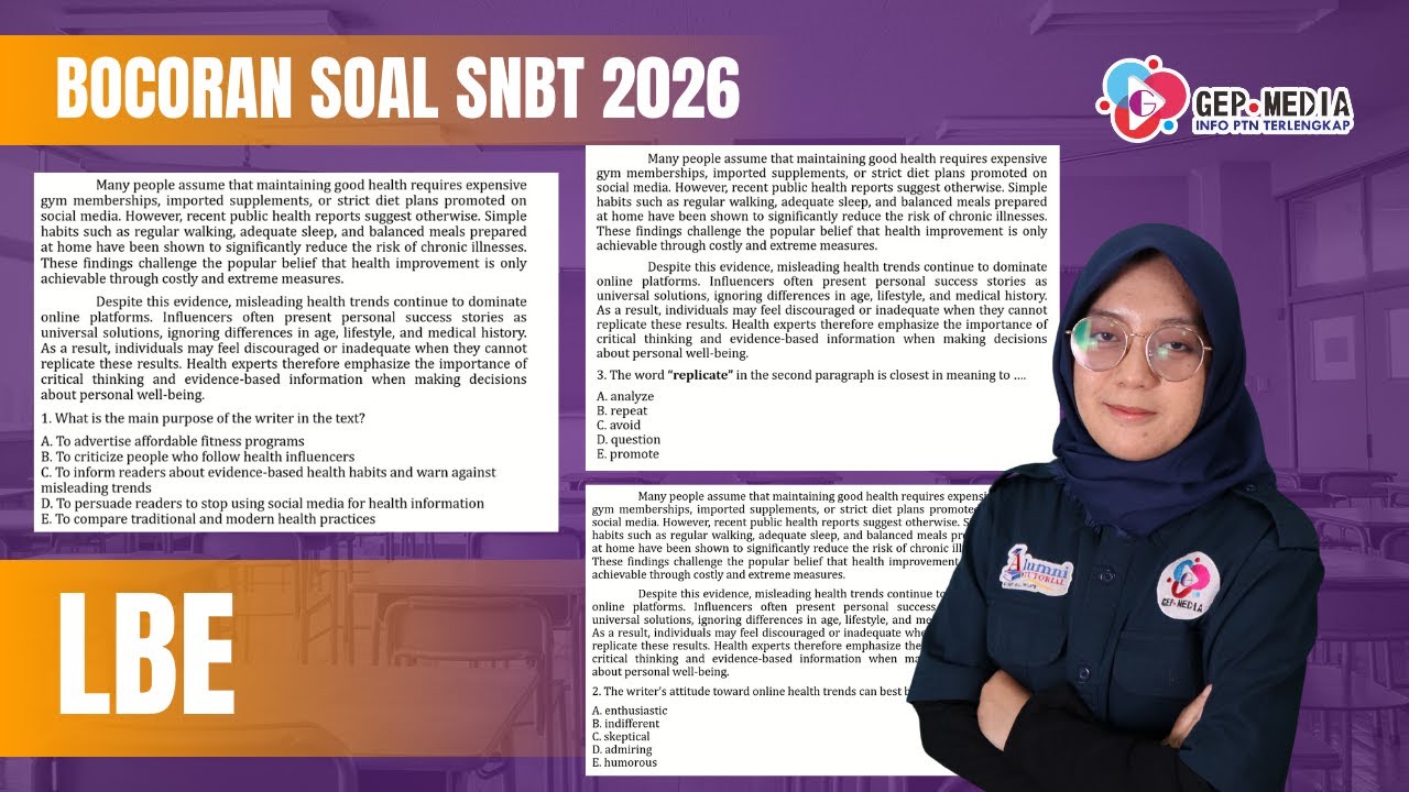 TRIK CEPAT JAWAB SOAL SNBT LITERASI BAHASA INGGRIS! 90% POLA SOAL YANG SERING DIUJI