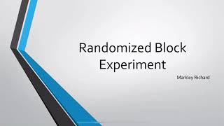 Random block experiment