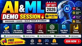 Full AI & ML Full Introduction 🔥 | Machine Learning, GenAI, LLMs, RAG & Agentic AI Roadmap | Demo Session Update