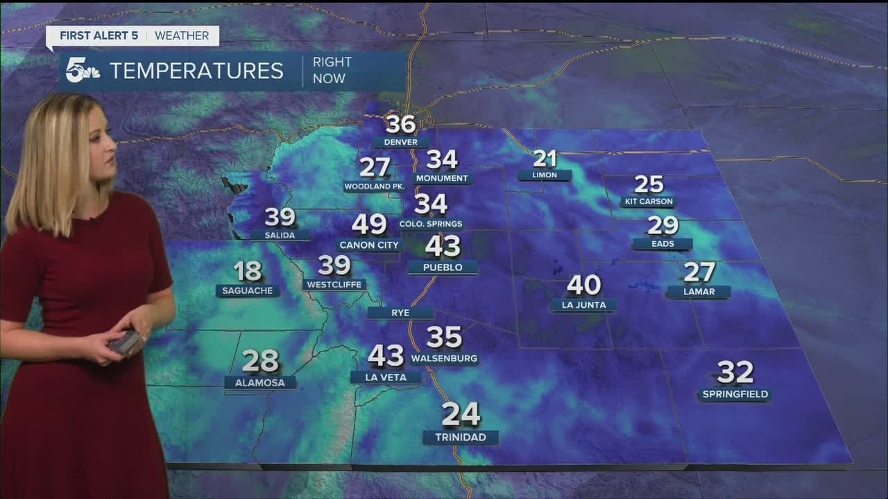 Mild Thursday in the plains while heavy snow moves into the mountains ...