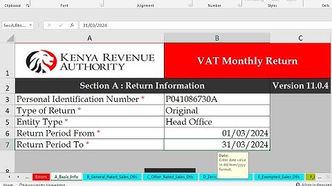 How To file KRA Monthly VAT Returns [Filling the VAT3 Return Excel Sheet]