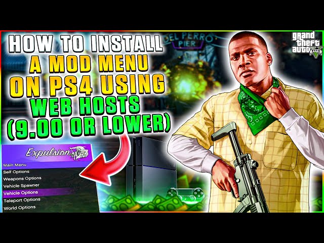 GTA 5: How To Install a Mod Menu On PS4 Using Web Hosts (9.00 or Lower!) 