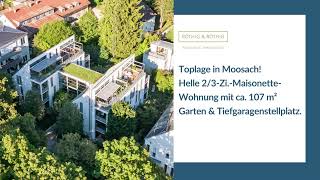 NEU IM VERKAUF: Helle 2\/3-Zimmer-Maisonette-Wohnung mit ca. 107 m² Garten \& Tiefgaragenstellplatz.