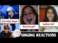Ketemu Nabila Taqiyyah dan Dvijahh Cewek India yg suka Me Reaction video ku |SINGING REACTIONS OmeTv