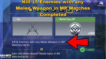 Kill 15 Enemies with any Melee Weapon in MP Matches Cod Mobile 2023
