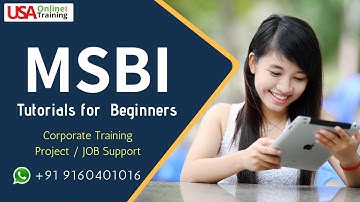 MSBI Online Training | MSBI Tutorials for Beginners | MicroSoft Business Intelligence Demo Video