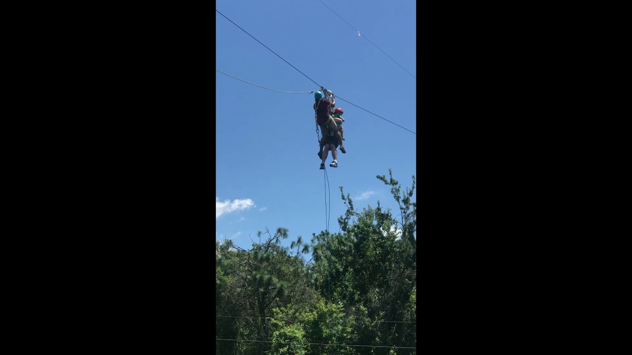 Father and Son Get Stuck on Zipline Over AlligatorInfested Water YouTube