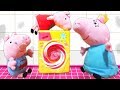 Çocuklar için videolar. Peppa Pig ailesi ile çocuk oyunları. Çizgi film oyuncakları