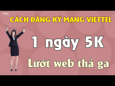 Video Cách đăng ký mạng Viettel 5K 1 ngày Ưu Đãi DATA tốc độ... - youtube