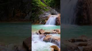 Hidden Waterfall in the Mountains 🌊✨