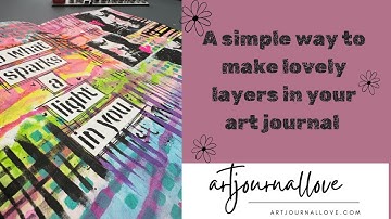 Een makkelijke manier om mooie laagjes in je art journal te maken