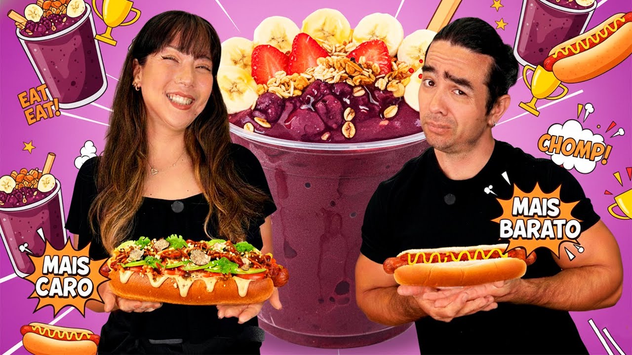 Comida do Aplicativo MAIS CARO vs MAIS BARATO - Hot Dog / Açaí