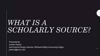 What is a Scholarly Source and How to Find Them