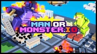 GIANT MONSTER & ROBOT DESTROYS ENTIRE CITY! - ManOrMonster.io [ManOrMonster.io Gameplay]