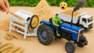 top most creative science projects | mini tractor is threshing wheat by thresher machine video 22