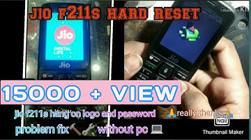 Jio f211s hard reset | #f211spassword| hang on logo | problem solved💪😄👌💪😄👌 By | Mr. SSM