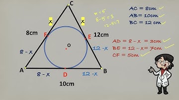 A circle is inscribed in a triangle find the length of AD,BE and CF.